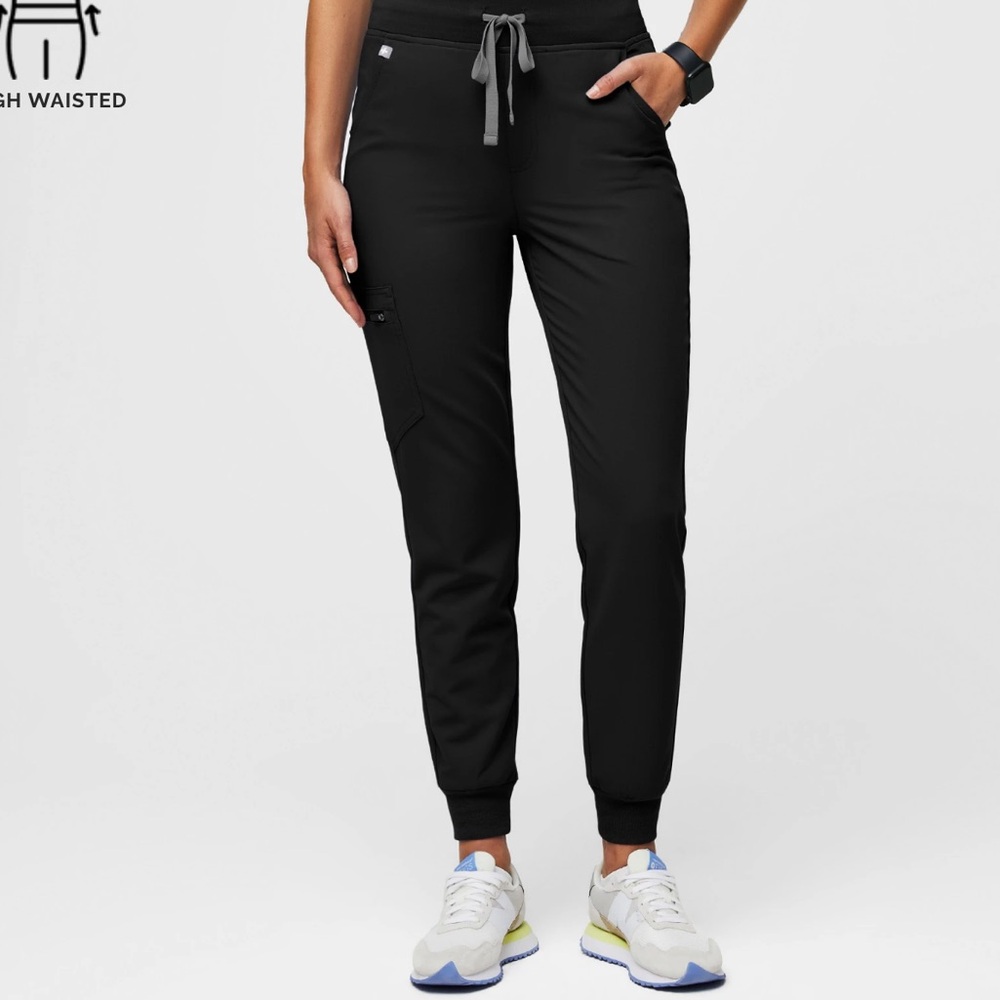 Figs Black High Waisted Zamora Jogger Scrub Pants™